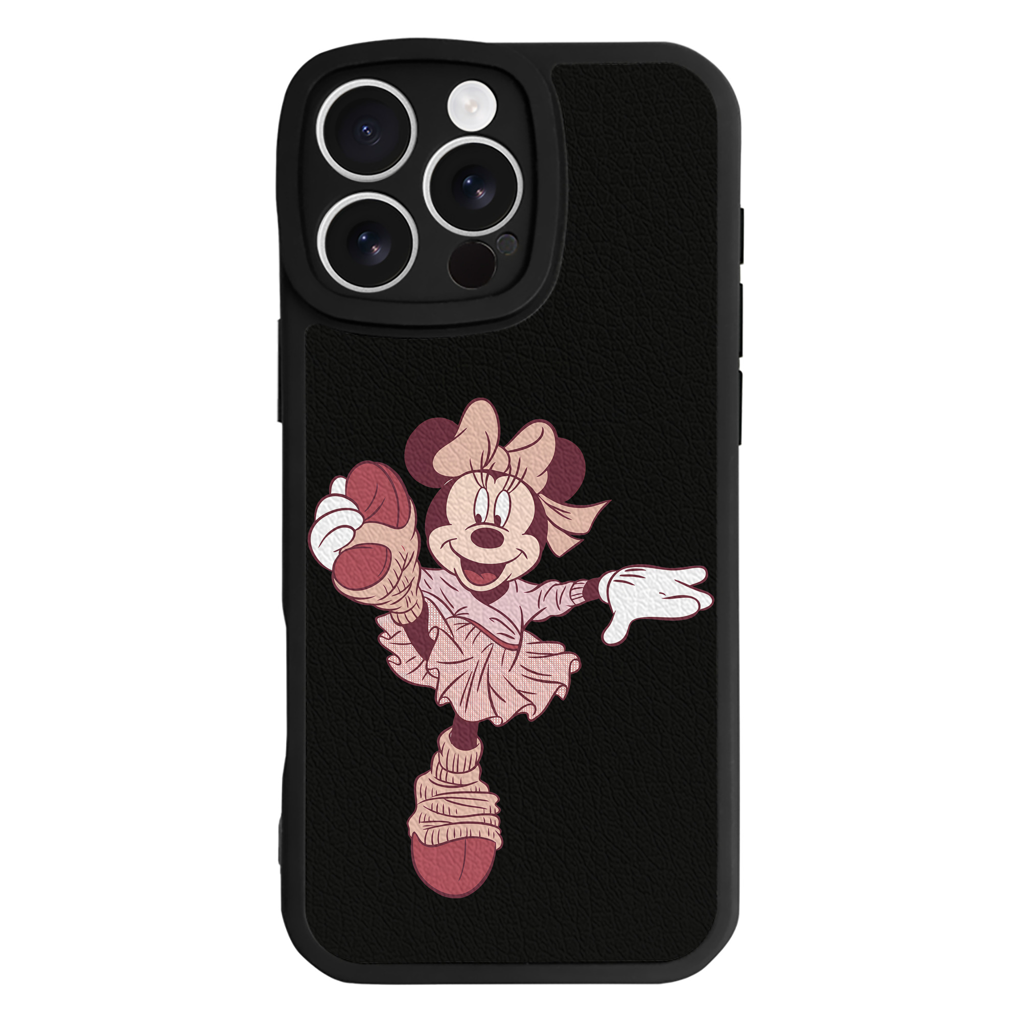 （画像用） ミッキーマウス Mickey Mouse 【iPhone 16シリーズ対応】シリコンスマホケース（レザー調） 材質：シリコン